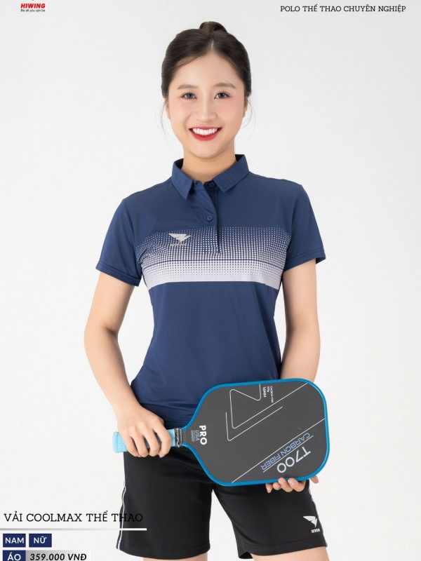 Áo Polo Thể Thao Golf , Pickleball Cao Cấp Hiwing G2 Nữ Màu Xanh Than