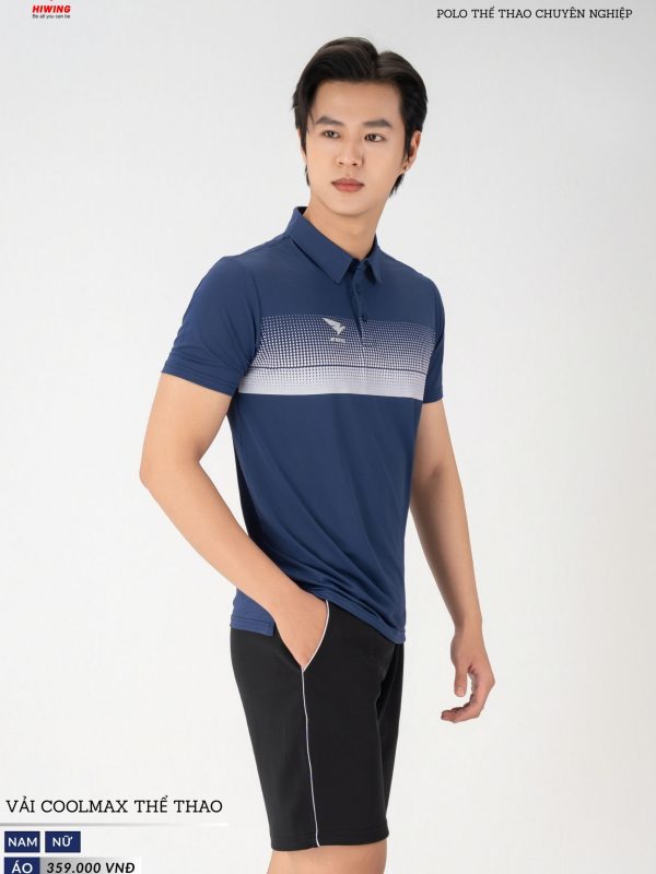 Áo Polo Thể Thao Golf , Pickleball Cao Cấp Hiwing G2 Nam Màu Xanh Than