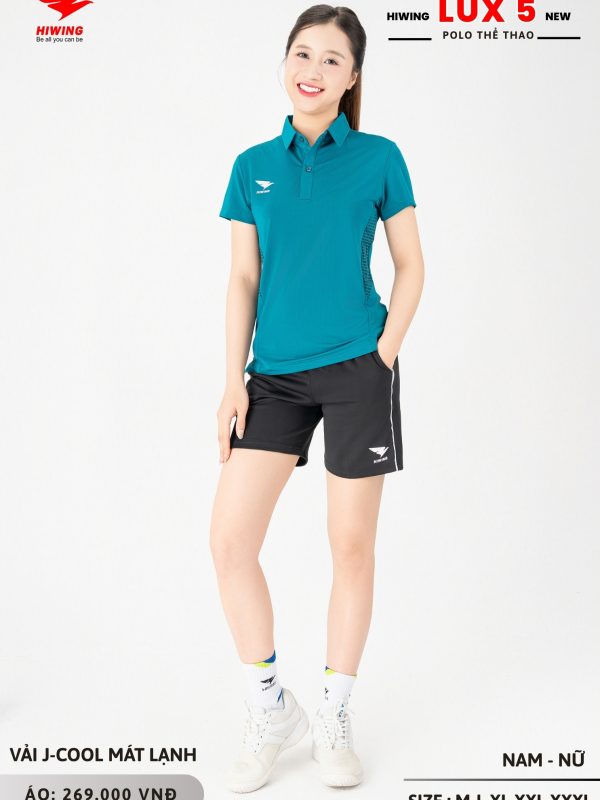 Alternative view of Áo Cầu Lông Pickleball Bóng Chuyền Hiwing Lux 5 Nữ Màu Xanh Lý
