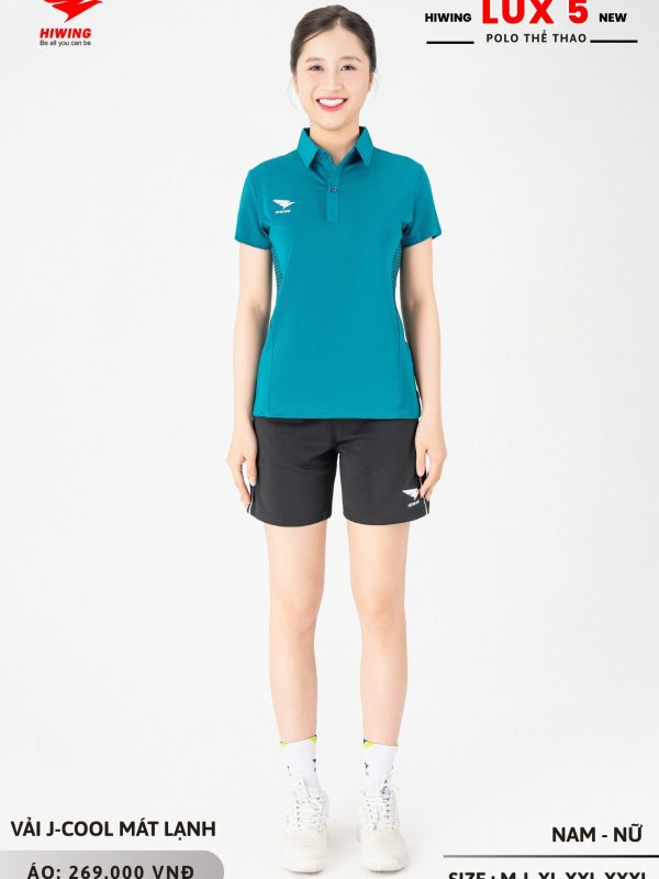 Áo Cầu Lông Pickleball Bóng Chuyền Hiwing Lux 5 Nữ Màu Xanh Lý