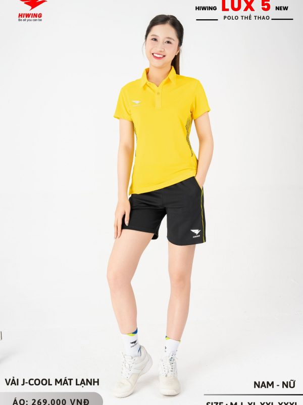 Áo Cầu Lông Pickleball Bóng Chuyền Hiwing Lux 5 Nữ Màu Vàng