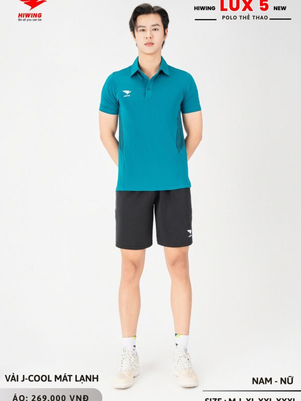 Áo Cầu Lông Pickleball Bóng Chuyền Hiwing Lux 5 Nam Màu Xanh Lý