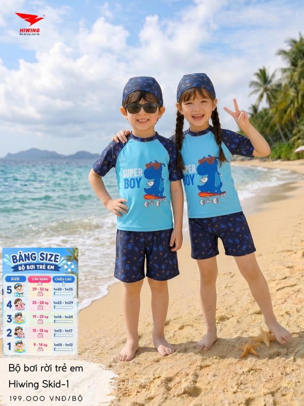 Bộ bơi trẻ em HIWING SKID-1 khủng long xanh