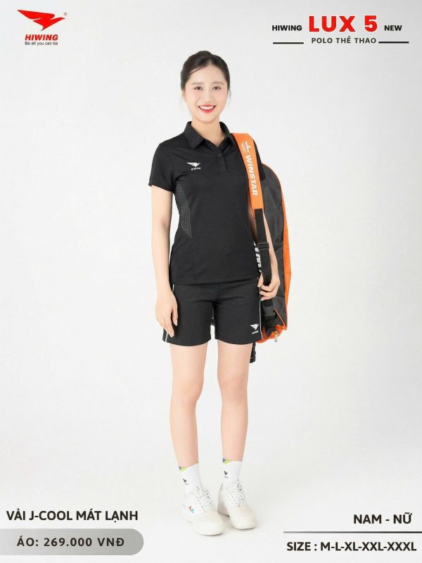 Áo Cầu Lông Pickleball Bóng Chuyền Hiwing Lux 5 Nữ Màu Đen