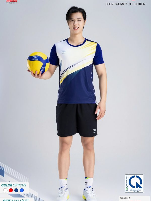 Áo Cầu Lông Pickleball Bóng Chuyền Hiwing M1 Nam Màu Xanh Than