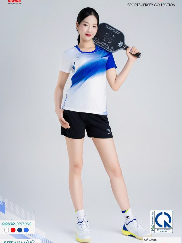 Áo Cầu Lông Pickleball Bóng Chuyền Hiwing M1 Nữ Màu Trắng