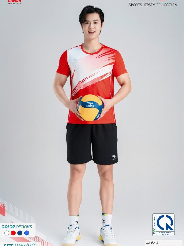 Áo Cầu Lông Pickleball Bóng Chuyền Hiwing M1 Nam Màu Đỏ