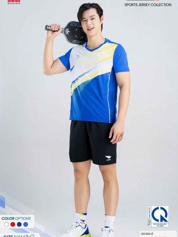 Áo Cầu Lông Pickleball Bóng Chuyền Hiwing M1 Nam Màu Xanh Bích