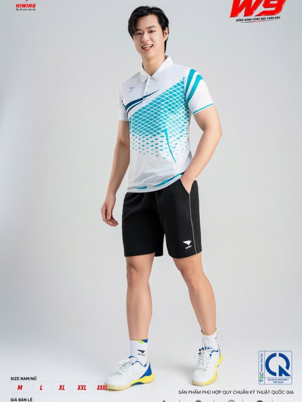 Alternative view of Áo Cầu Lông Pickleball Bóng Chuyền Hiwing W9 Nam Màu Trắng