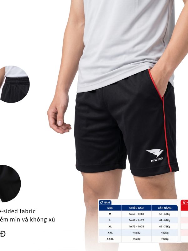 Quần Cầu Lông, Bóng Chuyền Hiwing LUX1 Nam Màu Đỏ