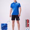 Áo Pickleball Cầu Lông Hiwing W10 Nam Màu Xanh Chính Hãng (Vải DRY-EX) — Siêu Nhẹ, Thoáng Mát